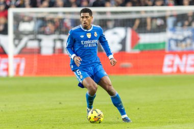 Madrid, İspanya - 9 Kasım 2025: Rayo Vallecano ile Real Madrid arasındaki lig maçı Vallecas 'ta oynandı. Maç sırasında Real Madrid oyuncuları. EA Spor Ligi. Profesyonel futbol..