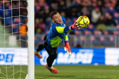 Madrid, İspanya - 23 Kasım 2025: Getafe CF ve Atltico de Madrid arasında oynanan lig maçı. Futbolcular. EA Spor Ligi. İspanya Ligi. Toplu futbolcular..