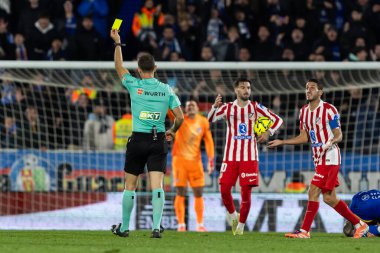 Madrid, İspanya - 23 Kasım 2025: Getafe CF ve Atltico de Madrid arasında oynanan lig maçı. Futbolcular. EA Spor Ligi. İspanya Ligi. Toplu futbolcular..