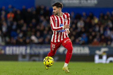 Madrid, İspanya - 23 Kasım 2025: Getafe CF ve Atltico de Madrid arasında oynanan lig maçı. Futbolcular. EA Spor Ligi. İspanya Ligi. Toplu futbolcular..