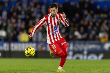 Madrid, İspanya - 23 Kasım 2025: Getafe CF ve Atltico de Madrid arasında oynanan lig maçı. Futbolcular. EA Spor Ligi. İspanya Ligi. Toplu futbolcular..
