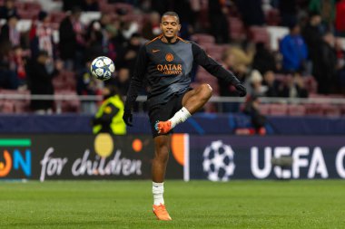 Madrid, İspanya - 26 Kasım 2025: Atletico Madrid ile Inter Milan arasında oynanan Şampiyonlar Ligi maçı. Maç sırasında Inter Milan oyuncuları. Seri A