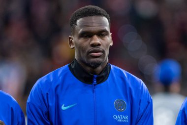 Madrid, İspanya - 26 Kasım 2025: Atletico Madrid ile Inter Milan arasında oynanan Şampiyonlar Ligi maçı. Maç sırasında Inter Milan oyuncuları. Seri A