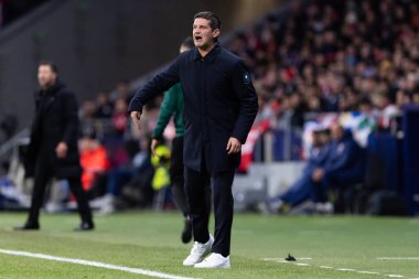 Madrid, İspanya - 26 Kasım 2025: Atletico Madrid ile Inter Milan arasında oynanan Şampiyonlar Ligi maçı. Maç sırasında Inter Milan oyuncuları. Seri A