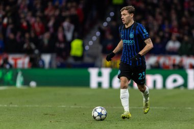 Madrid, İspanya - 26 Kasım 2025: Atletico Madrid ile Inter Milan arasında oynanan Şampiyonlar Ligi maçı. Maç sırasında Inter Milan oyuncuları. Seri A