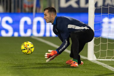 Madrid, İspanya - 28 Kasım 2025: Getafe CF ile Elche CF arasındaki lig maçı Getafe 'de oynandı. Maç sırasında Elche CF oyuncuları. EA Spor Ligi 2025.