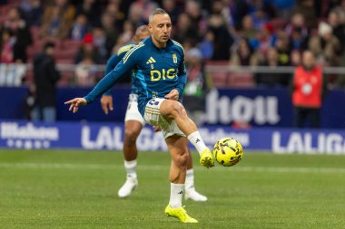 Madrid, Spain - November 29, 2025: League match between Atletico Madrid and Real Oviedo played in Madrid. Santi Cazorla during the match. EA SPORTS League 2025.