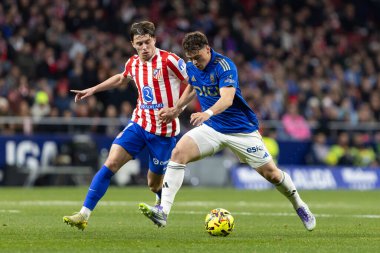 Madrid, Spain - November 29, 2025: League match between Atletico Madrid and Real Oviedo played in Madrid. Oviedo players during the match. EA SPORTS League 2025.