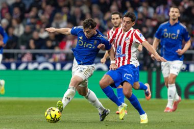 Madrid, Spain - November 29, 2025: League match between Atletico Madrid and Real Oviedo played in Madrid. Oviedo players during the match. EA SPORTS League 2025.