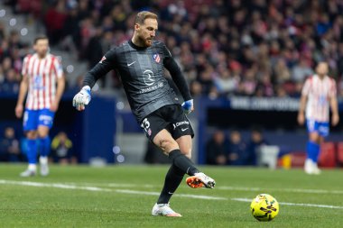 Madrid, Spain - November 29, 2025: League match between Atletico Madrid and Real Oviedo played in Madrid. Oblak and Koke are honored. Zamora Trophy. EA SPORTS League 2025.