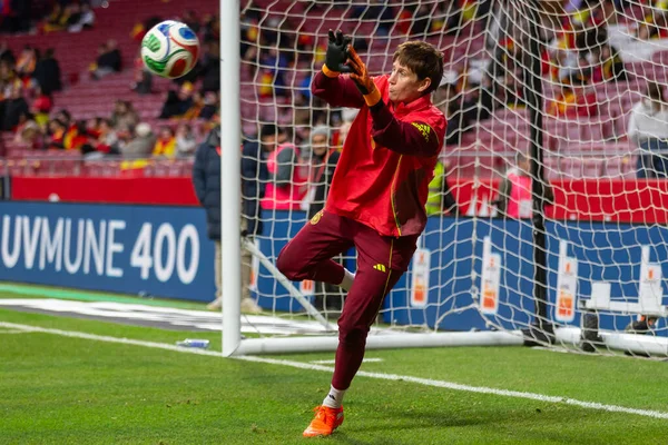 Madrid, İspanya - 2 Aralık 2025: Christian Wuck ve Elisa Senss Madrid 'de düzenlenen Kadın Milletler Ligi finali öncesinde basın toplantısı ve eğitim oturumunda.