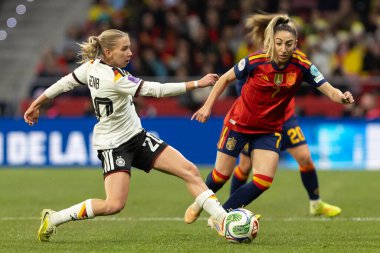 Madrid, İspanya - 2 Aralık 2025: İspanya ile Almanya arasındaki Kadınlar Milletler Ligi Finali, Madrid 'de oynandı. Maç boyunca Alman milli takımının oyuncuları.