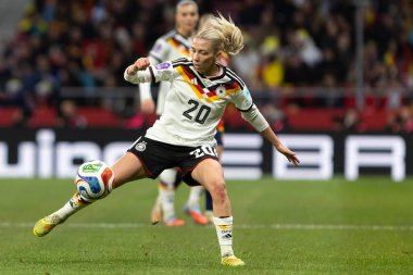 Madrid, İspanya - 2 Aralık 2025: İspanya ile Almanya arasındaki Kadınlar Milletler Ligi Finali, Madrid 'de oynandı. Maç boyunca Alman milli takımının oyuncuları.