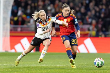 Madrid, İspanya - 2 Aralık 2025: İspanya ile Almanya arasındaki Kadınlar Milletler Ligi Finali, Madrid 'de oynandı. Maç boyunca İspanyol milli takımının oyuncuları.