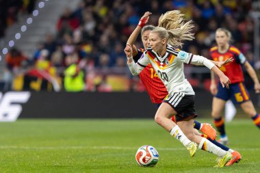 Madrid, İspanya - 2 Aralık 2025: İspanya ile Almanya arasındaki Kadınlar Milletler Ligi Finali, Madrid 'de oynandı. Maç boyunca Alman milli takımının oyuncuları.