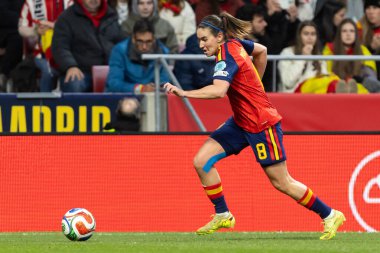 Madrid, İspanya - 2 Aralık 2025: İspanya ile Almanya arasındaki Kadınlar Milletler Ligi Finali, Madrid 'de oynandı. Maç boyunca İspanyol milli takımının oyuncuları.