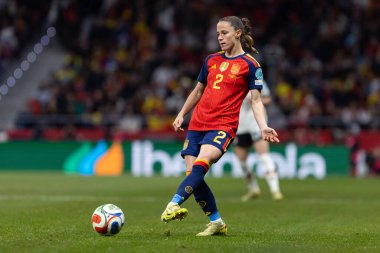 Madrid, İspanya - 2 Aralık 2025: İspanya ile Almanya arasındaki Kadınlar Milletler Ligi Finali, Madrid 'de oynandı. Maç boyunca İspanyol milli takımının oyuncuları.