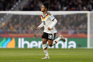 Madrid, İspanya - 2 Aralık 2025: İspanya ile Almanya arasındaki Kadınlar Milletler Ligi Finali, Madrid 'de oynandı. Maç boyunca Alman milli takımının oyuncuları.