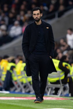 Madrid, İspanya - 17 Ocak 2026: Real Madrid ile Levante FC arasındaki lig maçı Santiago Bernabeu 'da oynandı. Alvaro Arbeloa yeni Real Madrid koçu..