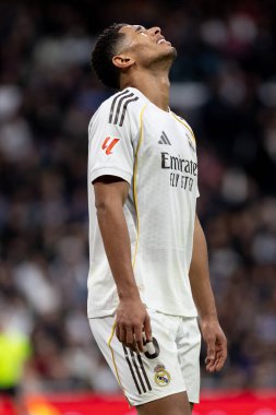 Madrid, İspanya - 17 Ocak 2026: Real Madrid ile Levante FC arasındaki lig maçı Santiago Bernabeu 'da oynandı. Maç sırasında Real Madrid oyuncuları.