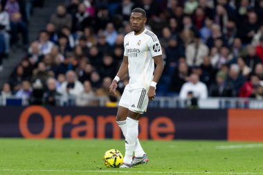 Madrid, İspanya - 17 Ocak 2026: Real Madrid ile Levante FC arasındaki lig maçı Santiago Bernabeu 'da oynandı. Maç sırasında Real Madrid oyuncuları.