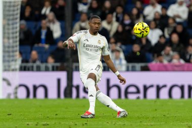 Madrid, İspanya - 17 Ocak 2026: Real Madrid ile Levante FC arasındaki lig maçı Santiago Bernabeu 'da oynandı. Maç sırasında Real Madrid oyuncuları.