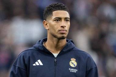 Madrid, İspanya - 17 Ocak 2026: Real Madrid ile Levante FC arasındaki lig maçı Santiago Bernabeu 'da oynandı. Maç sırasında Real Madrid oyuncuları.