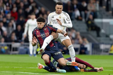 Madrid, İspanya - 17 Ocak 2026: Real Madrid ile Levante FC arasındaki lig maçı Santiago Bernabeu 'da oynandı. Maç sırasında Real Madrid oyuncuları.