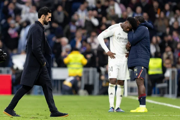 Madrid, İspanya - 17 Ocak 2026: Real Madrid ile Levante FC arasındaki lig maçı Santiago Bernabeu 'da oynandı. Alvaro Arbeloa yeni Real Madrid koçu..