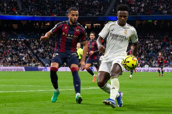 Madrid, İspanya - 17 Ocak 2026: Real Madrid ile Levante FC arasındaki lig maçı Santiago Bernabeu 'da oynandı. Maç sırasında Real Madrid oyuncuları.