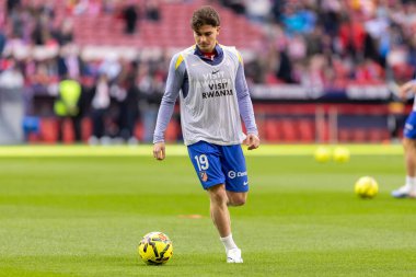 Madrid, İspanya - 19 Ocak 2026: Madrid 'de Atletico Madrid ile Alaves arasında oynanan lig maçı. Maç sırasında Atletico Madrid oyuncuları. EA Spor Ligi 2026. İspanyol futbolu.