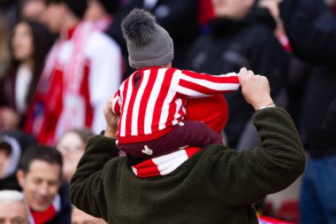 Madrid, İspanya - 19 Ocak 2026: Madrid 'de Atletico Madrid ile Alaves arasında oynanan lig maçı. Maç sırasında Atletico Madrid oyuncuları. EA Spor Ligi 2026. İspanyol futbolu.