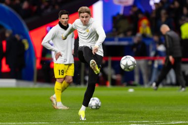 Madrid, İspanya - 28 Ocak 2026: Madrid 'de Atletico Madrid ile Pod / Glimt arasında oynanan Şampiyonlar Ligi maçı. Maç sırasında Pod / Glimt oyuncuları. Şampiyonlar Ligi 2026.