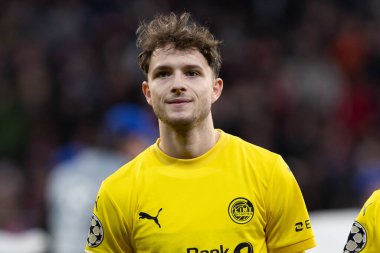 Madrid, İspanya - 28 Ocak 2026: Madrid 'de Atletico Madrid ile Pod / Glimt arasında oynanan Şampiyonlar Ligi maçı. Maç sırasında Pod / Glimt oyuncuları. Şampiyonlar Ligi 2026.