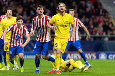 Madrid, İspanya - 28 Ocak 2026: Madrid 'de Atletico Madrid ile Pod / Glimt arasında oynanan Şampiyonlar Ligi maçı. Maç sırasında Pod / Glimt oyuncuları. Şampiyonlar Ligi 2026.