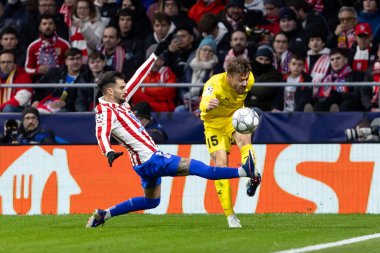Madrid, İspanya - 28 Ocak 2026: Madrid 'de Atletico Madrid ile Pod / Glimt arasında oynanan Şampiyonlar Ligi maçı. Maç sırasında Pod / Glimt oyuncuları. Şampiyonlar Ligi 2026.