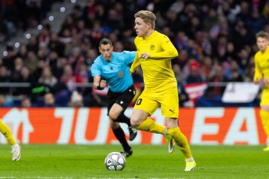 Madrid, İspanya - 28 Ocak 2026: Madrid 'de Atletico Madrid ile Pod / Glimt arasında oynanan Şampiyonlar Ligi maçı. Maç sırasında Pod / Glimt oyuncuları. Şampiyonlar Ligi 2026.