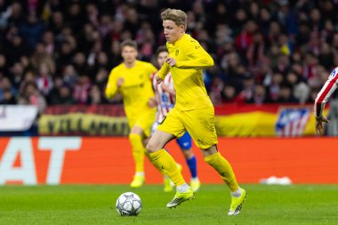 Madrid, İspanya - 28 Ocak 2026: Madrid 'de Atletico Madrid ile Pod / Glimt arasında oynanan Şampiyonlar Ligi maçı. Maç sırasında Pod / Glimt oyuncuları. Şampiyonlar Ligi 2026.