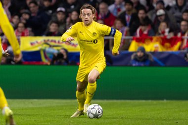 Madrid, İspanya - 28 Ocak 2026: Madrid 'de Atletico Madrid ile Pod / Glimt arasında oynanan Şampiyonlar Ligi maçı. Maç sırasında Pod / Glimt oyuncuları. Şampiyonlar Ligi 2026.