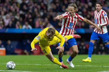 Madrid, İspanya - 28 Ocak 2026: Madrid 'de Atletico Madrid ile Pod / Glimt arasında oynanan Şampiyonlar Ligi maçı. Maç sırasında Pod / Glimt oyuncuları. Şampiyonlar Ligi 2026.