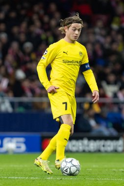 Madrid, İspanya - 28 Ocak 2026: Madrid 'de Atletico Madrid ile Pod / Glimt arasında oynanan Şampiyonlar Ligi maçı. Maç sırasında Pod / Glimt oyuncuları. Şampiyonlar Ligi 2026.