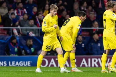 Madrid, İspanya - 28 Ocak 2026: Madrid 'de Atletico Madrid ile Pod / Glimt arasında oynanan Şampiyonlar Ligi maçı. Maç sırasında Pod / Glimt oyuncuları. Şampiyonlar Ligi 2026.