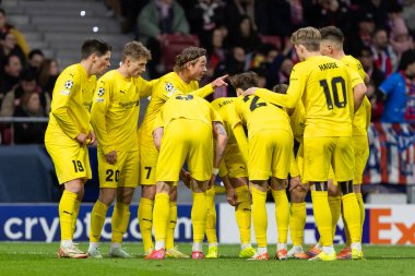 Madrid, İspanya - 28 Ocak 2026: Madrid 'de Atletico Madrid ile Pod / Glimt arasında oynanan Şampiyonlar Ligi maçı. Maç sırasında Pod / Glimt oyuncuları. Şampiyonlar Ligi 2026.