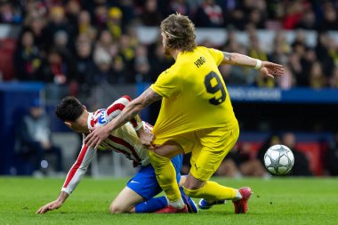 Madrid, İspanya - 28 Ocak 2026: Madrid 'de Atletico Madrid ile Pod / Glimt arasında oynanan Şampiyonlar Ligi maçı. Maç sırasında Pod / Glimt oyuncuları. Şampiyonlar Ligi 2026.