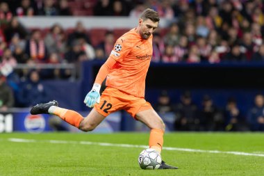 Madrid, İspanya - 28 Ocak 2026: Madrid 'de Atletico Madrid ile Pod / Glimt arasında oynanan Şampiyonlar Ligi maçı. Maç sırasında Pod / Glimt oyuncuları. Şampiyonlar Ligi 2026.