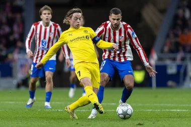 Madrid, İspanya - 28 Ocak 2026: Madrid 'de Atletico Madrid ile Pod / Glimt arasında oynanan Şampiyonlar Ligi maçı. Maç sırasında Pod / Glimt oyuncuları. Şampiyonlar Ligi 2026.