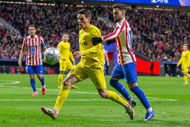 Madrid, İspanya - 28 Ocak 2026: Madrid 'de Atletico Madrid ile Pod / Glimt arasında oynanan Şampiyonlar Ligi maçı. Maç sırasında Pod / Glimt oyuncuları. Şampiyonlar Ligi 2026.