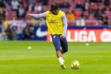 Madrid, İspanya - 8 Şubat 2026: Madrid 'de Atletico Madrid ile Real Betis arasında oynanan lig maçı. Maç boyunca Atletico oyuncuları.