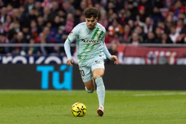 Madrid, İspanya - 8 Şubat 2026: Madrid 'de Atletico Madrid ile Real Betis arasında oynanan lig maçı. Maç sırasında gerçek Betis oyuncuları.