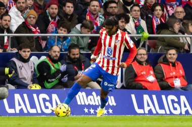 Madrid, İspanya - 8 Şubat 2026: Madrid 'de Atletico Madrid ile Real Betis arasında oynanan lig maçı. Maç boyunca Atletico oyuncuları.